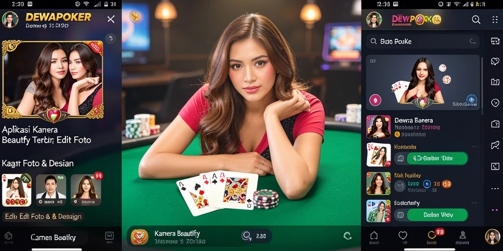 Antarmuka DEWAPOKER yang intuitif dan beragam fungsi Kamera Beautify.
