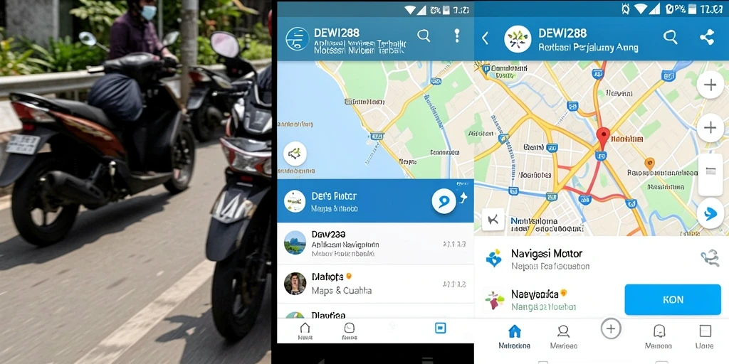 Antarmuka DEWI288 menampilkan peta navigasi yang jelas dan informatif.