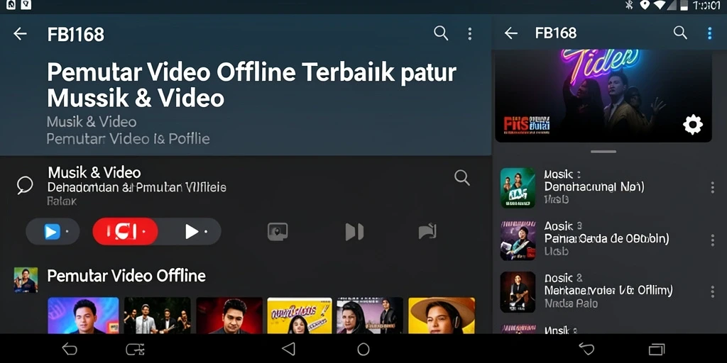 Tampilan antarmuka FB168 untuk Pemutar Video Offline yang intuitif.