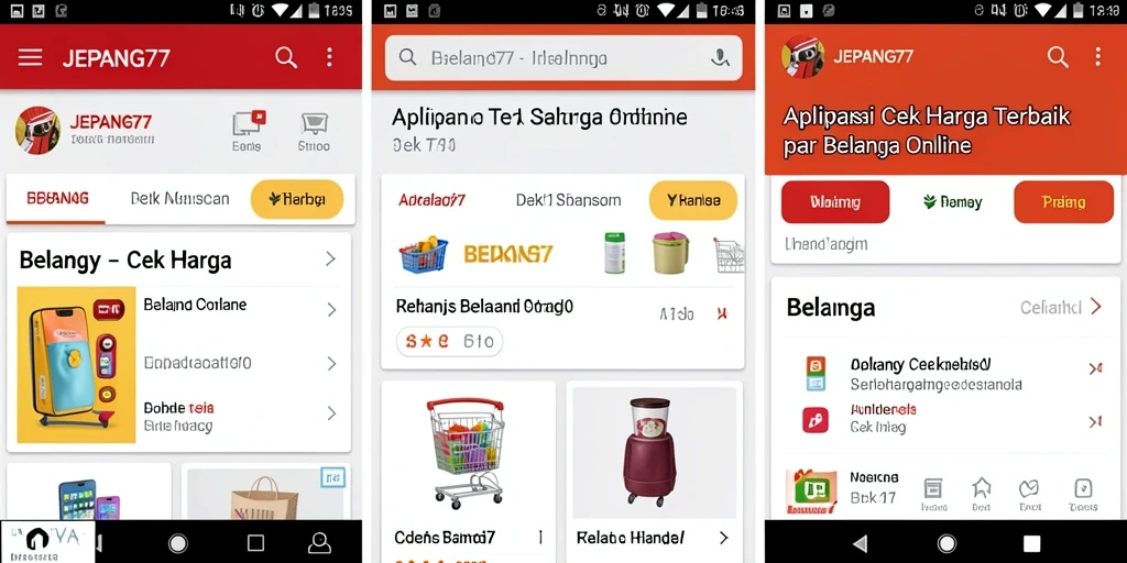 Antarmuka JEPANG77 saat membandingkan harga produk.