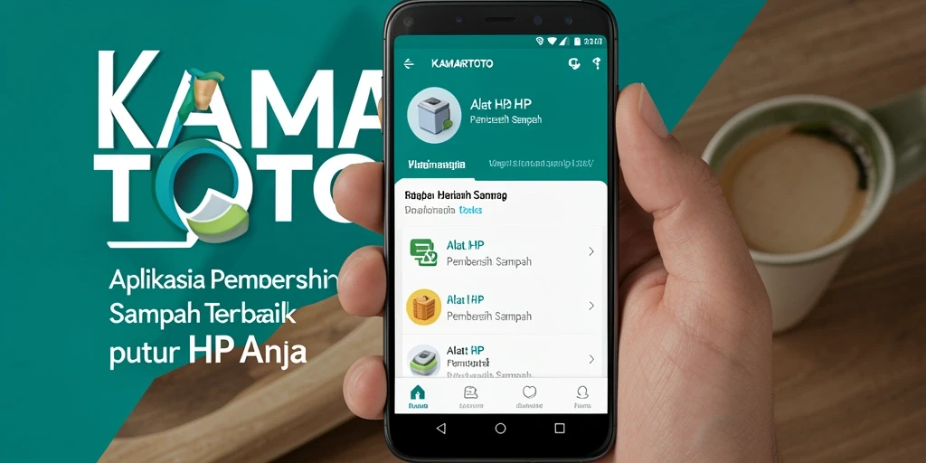 Tampilan antarmuka utama KAMARTOTO yang menampilkan fungsi Pembersih Sampah.