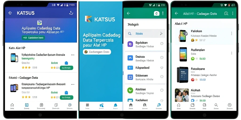 Antarmuka KATSU5 yang intuitif untuk pencadangan data.