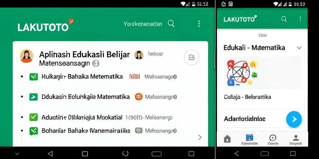 Tampilan antarmuka aplikasi LAKUTOTO yang edukatif.