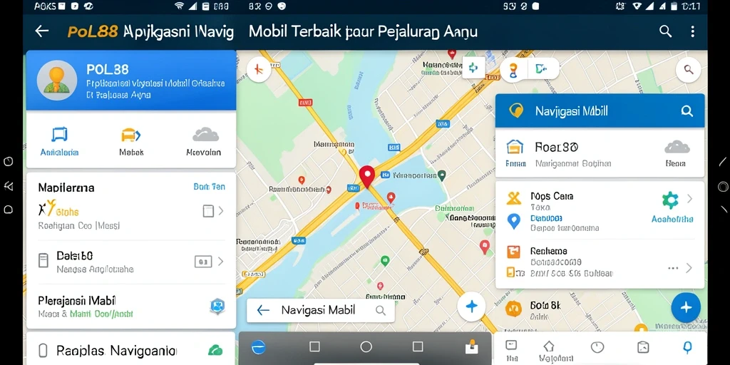 Antarmuka POL88 yang bersih dan fungsional untuk Navigasi Mobil.