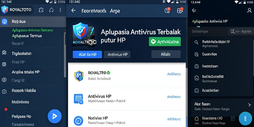 Antarmuka ROYALTOTO menampilkan fitur pemindaian antivirus yang ramah pengguna.
