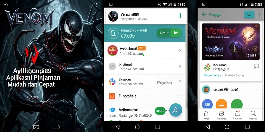 Tampilan antarmuka VENOM889 yang mudah digunakan untuk aplikasi Pinjaman.